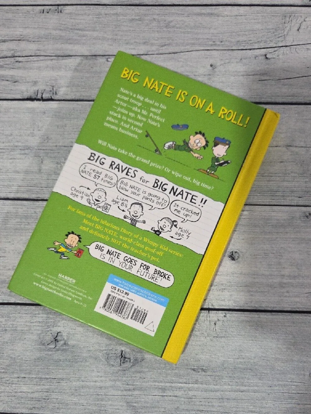 Big Nate: On a Roll by Lincoln Peirce Hardcover Book